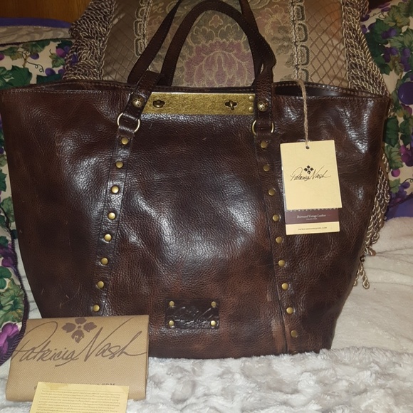patricia nash benvenuto leather tote bag